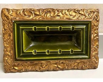 Set of 2 Signed Vintage Ceramic Oversized Ashtrays by Anthony