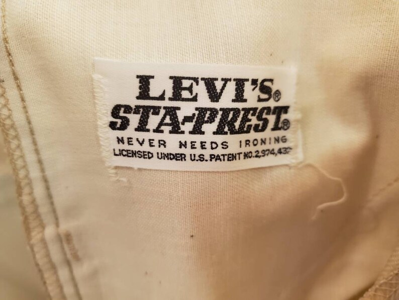 Vintage Levi's pre 1971 Big E off white sta-prest jeans | Etsy