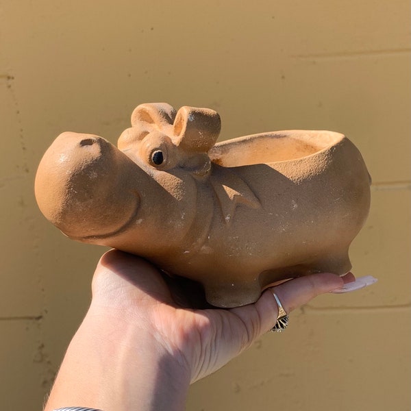 Vintage Hippo Planter