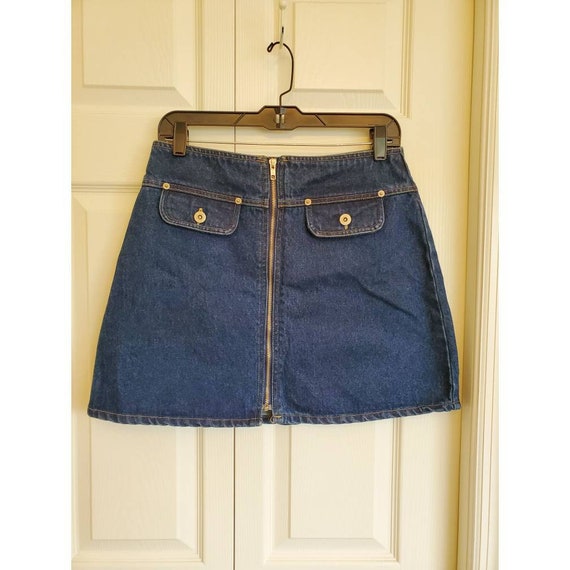 Vintage 90s no excuses dark denim skirt- vintage … - image 1