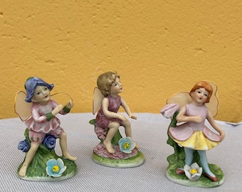 Vintage ENESCO Porcelain Fairy Figurine, Made in 1979