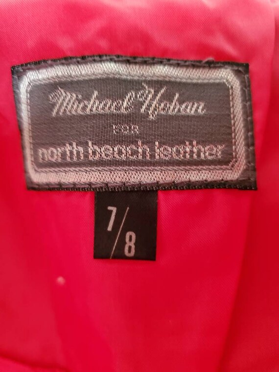 Beautiful Vintage 80s Michael Hoban Red Leather Z… - image 2