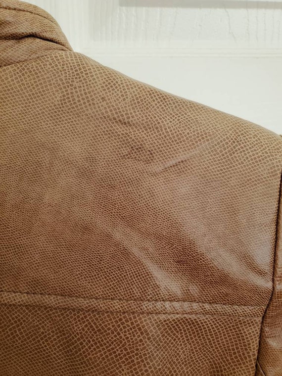 Vintage Taupe 80s leather jacket - image 8