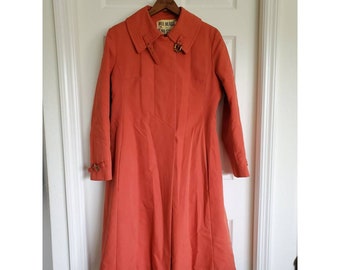 60s vintage Bill Blass for Bond Street blood orange coat