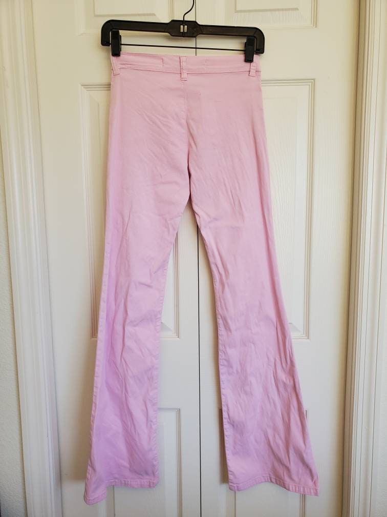 パンツ Versace Pink Wool Blend Flared Leg Pant Versace Pink Wool Blend Flared Leg Pant | ModeSens