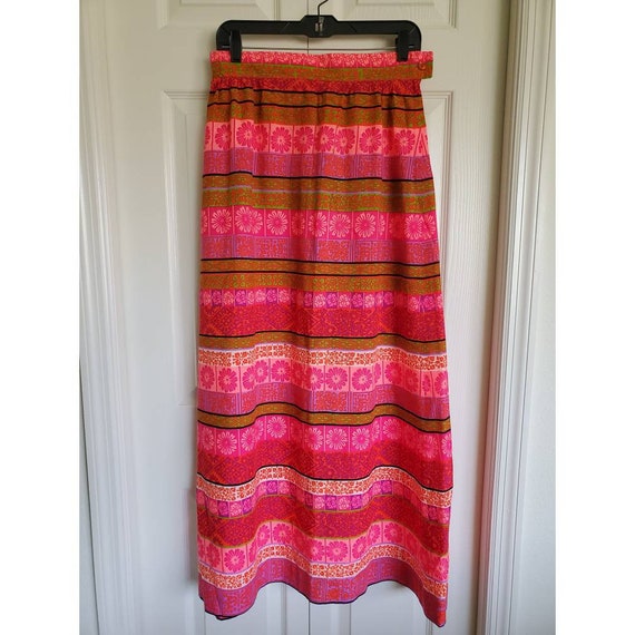 Vintage 60s Mod Floral Maxi Skirt- Alex Coleman