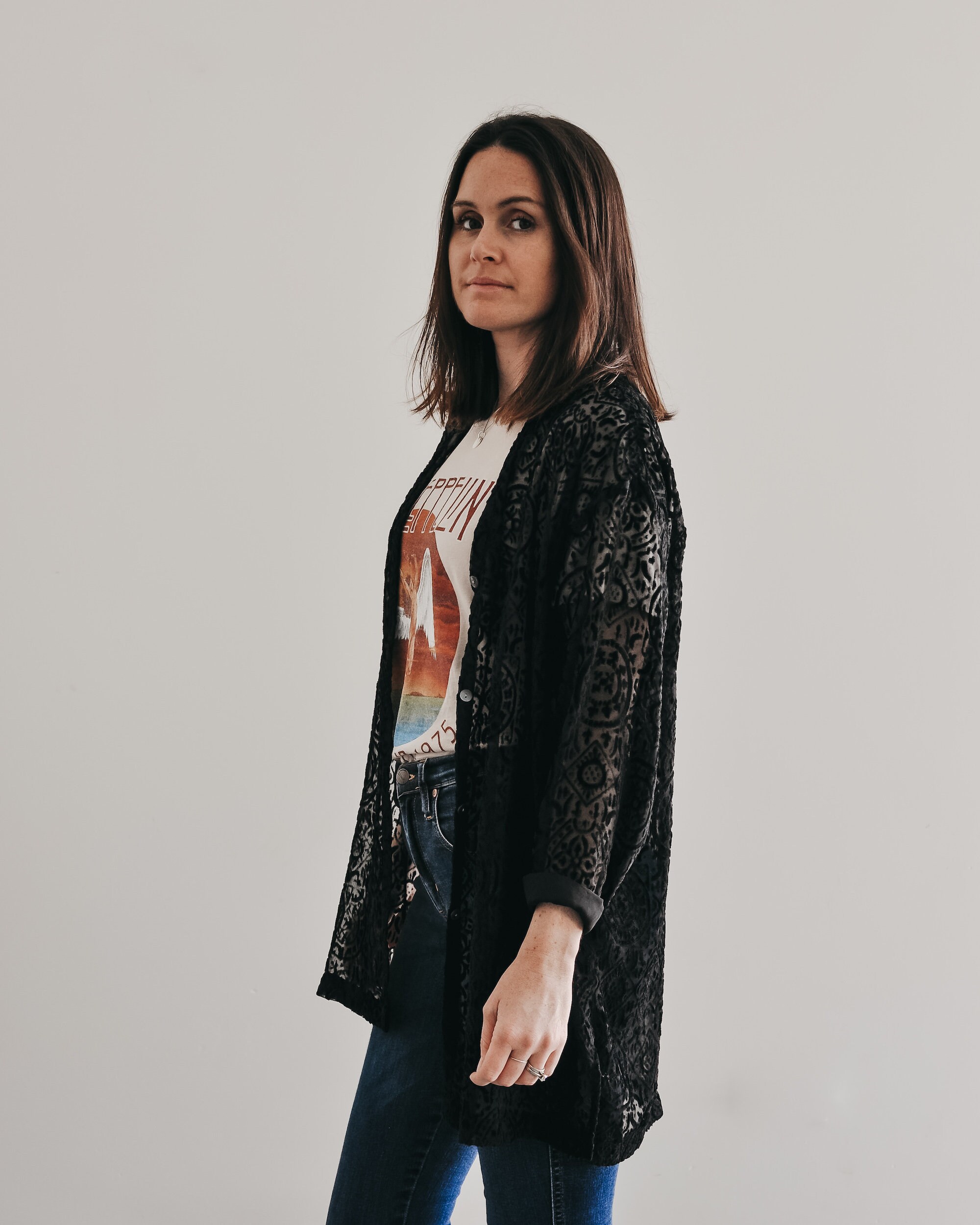 Black Sheer Patterned Cover Up Etsy Australia