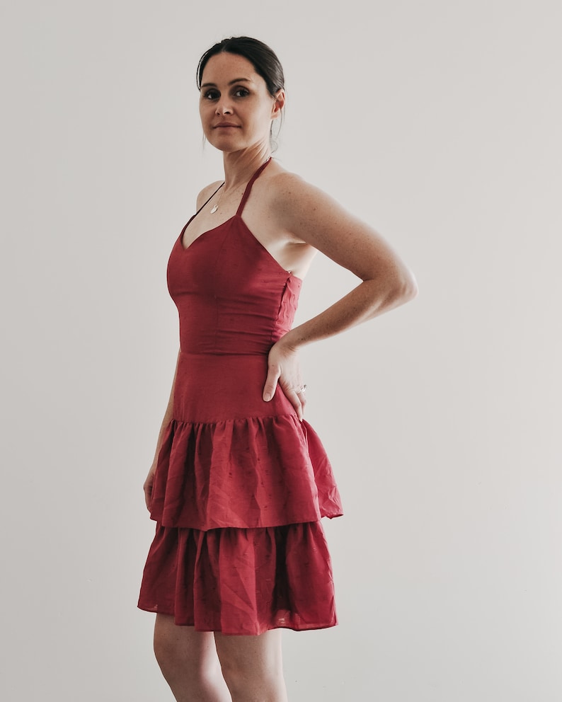 Vintage 80/'s Pink Halter Dress Gabi Harkham