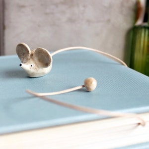 Ceramic Shrew Bookmark Gift for readers Quirky nature inspired bookmark gift, Christmas gift ideas for young adults Mouse bookmark gift image 3