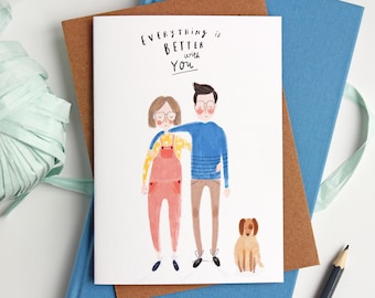 Tarjeta del Día de San Valentín - Tarjeta de amor - Tarjeta para él - tarjeta para ella - Regalo para él - Tarjeta de San Valentín - tarjeta de perro - Feliz Aniversario - Aniversario