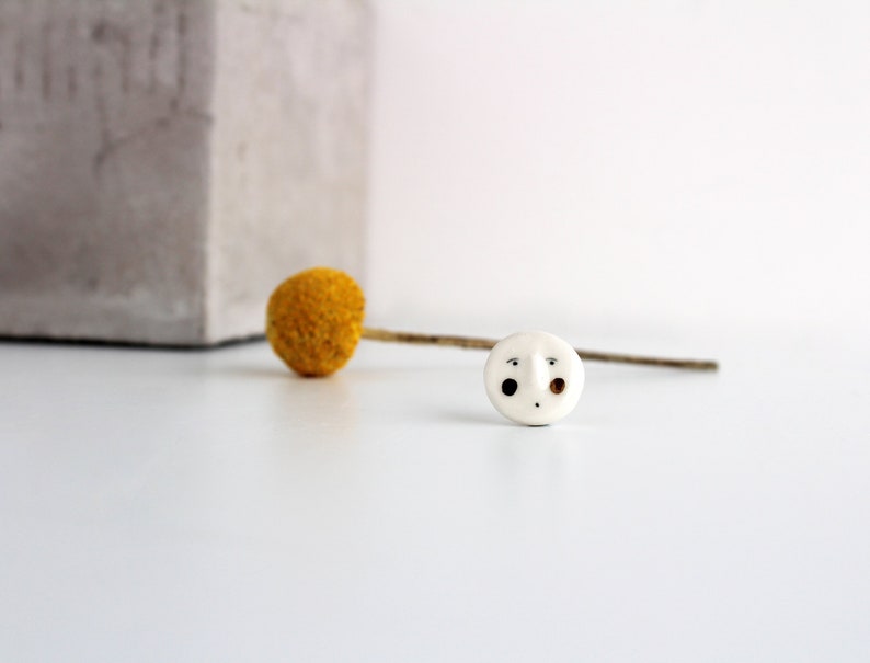 Little Face Ceramic Pin Jewellery Gifts for Her Ceramic Etsy