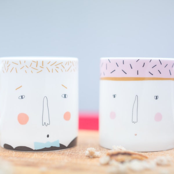 His and Hers Mug set for couples, Gifts for couples, anniversary gift, wedding gift, Valentine’s gift, Katy pillinger