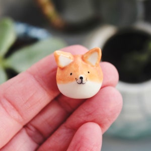 Handmade ceramic Fox Pin by Katy Pillinger Designs, UK. image 4