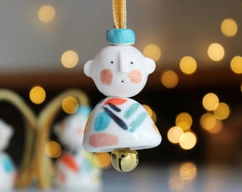 Handmade ceramic decoration for the home - Jingling bell ornament