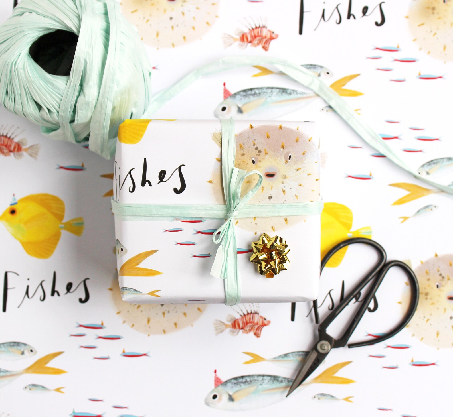 Birthday Fishes Fish Wrapping Paper Quality Birthday - Etsy UK