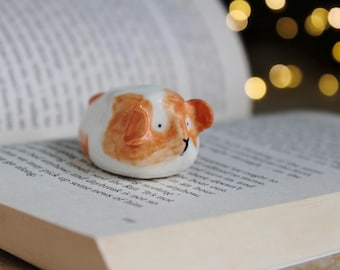 Mini ceramic guinea pig ornament -gift for guinea pig mum’s by Katy Pillinger, UK.