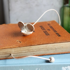 Ceramic Shrew Bookmark Gift for readers Quirky nature inspired bookmark gift, Christmas gift ideas for young adults Mouse bookmark gift image 1