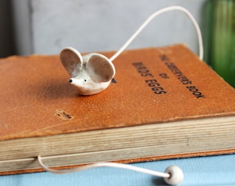 Ceramic Shrew Bookmark Gift for readers - Quirky nature inspired bookmark gift, Christmas gift ideas for young adults - Mouse bookmark gift