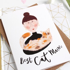 Best Cat Mum Card crazy cat lady card card for cat mums Gifts for cat people Cat Card ginger tabby cat Katy Pillinger Designs image 3