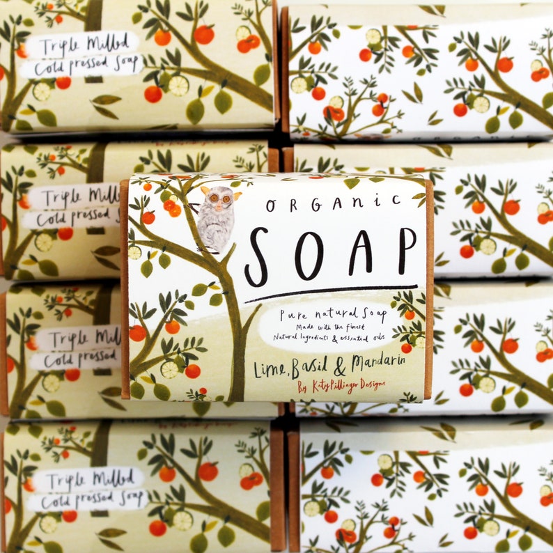 Organic Soap Bar Lime Basil & Mandarin soap gift for her, hand soap birthday gift, natural soap bar, handcrafted artisan soap plastic free 画像 7
