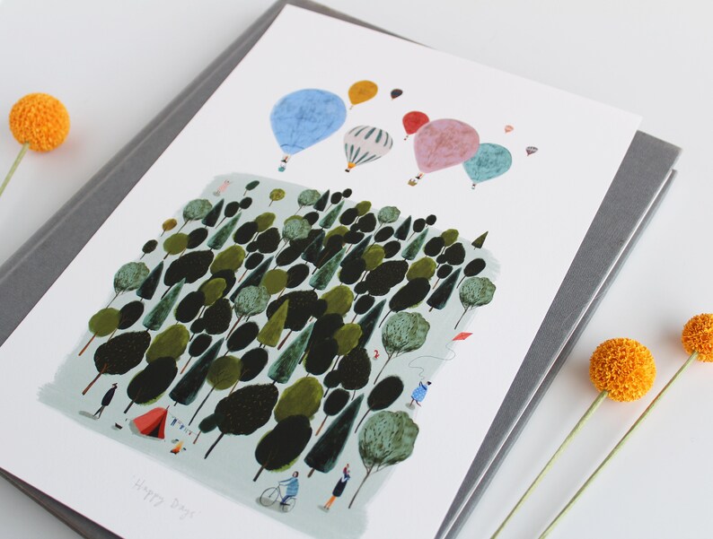 Happy Days Quirky Wall Art Print Children's Nursery Art Etsy UK