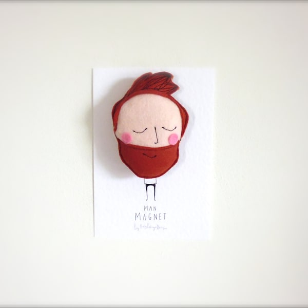 A little Felt Beard Man Magnet Home Decoration