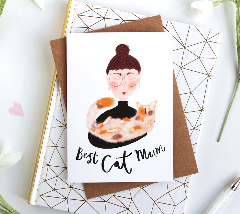 Best Cat Mum Card crazy cat lady card card for cat mums Gifts for cat people Cat Card ginger tabby cat Katy Pillinger Designs image 7