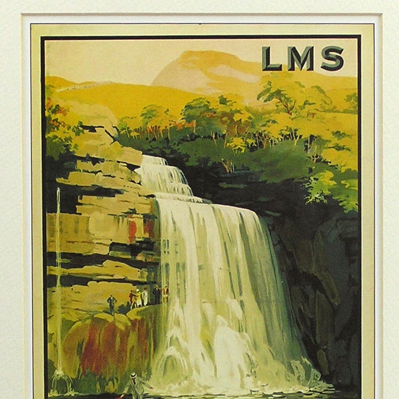 Framed Ingleton Travel Poster: Vintage British Railway Reproduction - Etsy