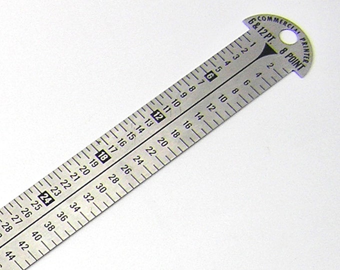 Gaebel Printers Line Gauge 612A 12 Inch Steel Ruler Etsy