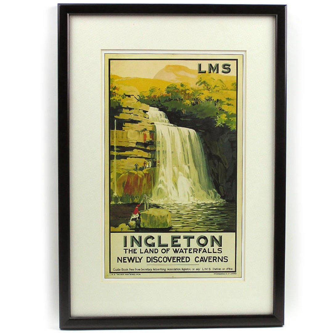 Framed Ingleton Travel Poster: Vintage British Railway Reproduction - Etsy