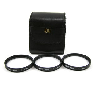 Hoya 55mm Close-up Lens set +1 +2 +4 with Pouch Screw Mount