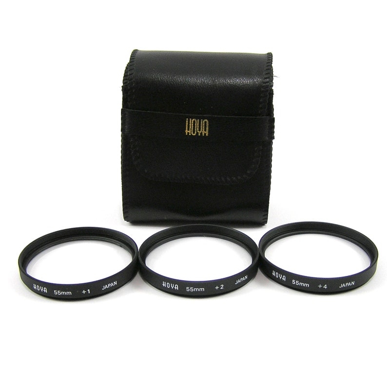 Hoya 55mm Closeup Lens Set 1 2 4 With Pouch Etsy