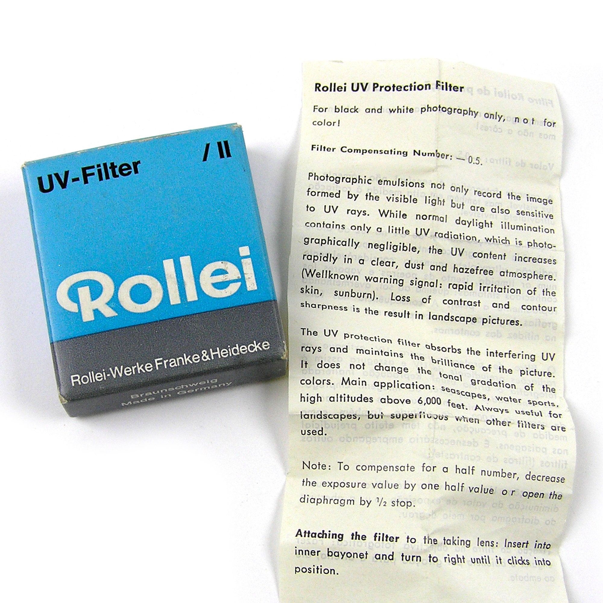 Rollei Rolleiflex Bay. I Light Green Filter Hellgrün w.Case (1719679612