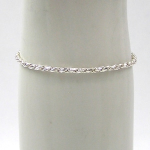 Vintage Milor Italy Sterling Silver Twisted Rope Bracelet