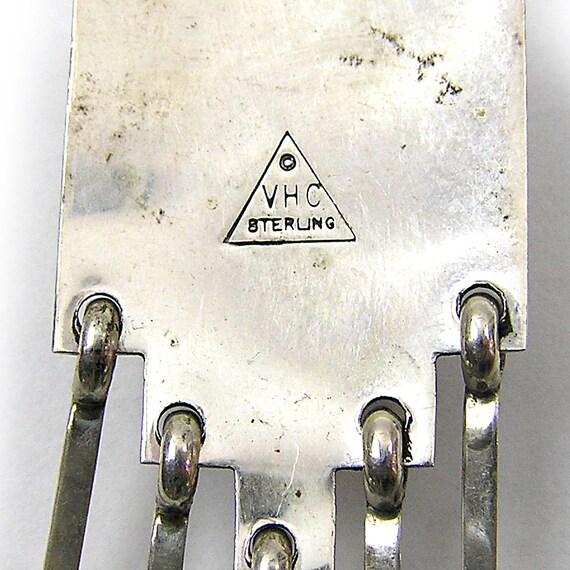 Southwestern Silver Pendant and Earrings Vidal Ch… - image 5