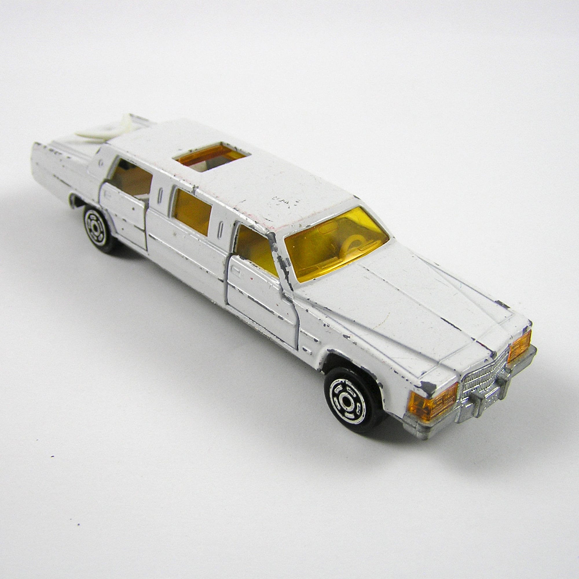 Vintage Majorette Limousine 339 Made in France Mini White Metal