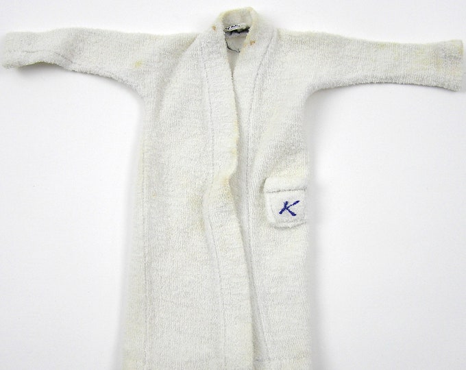 Vintage Ken White Terry Cloth Robe With Monogram Etsy
