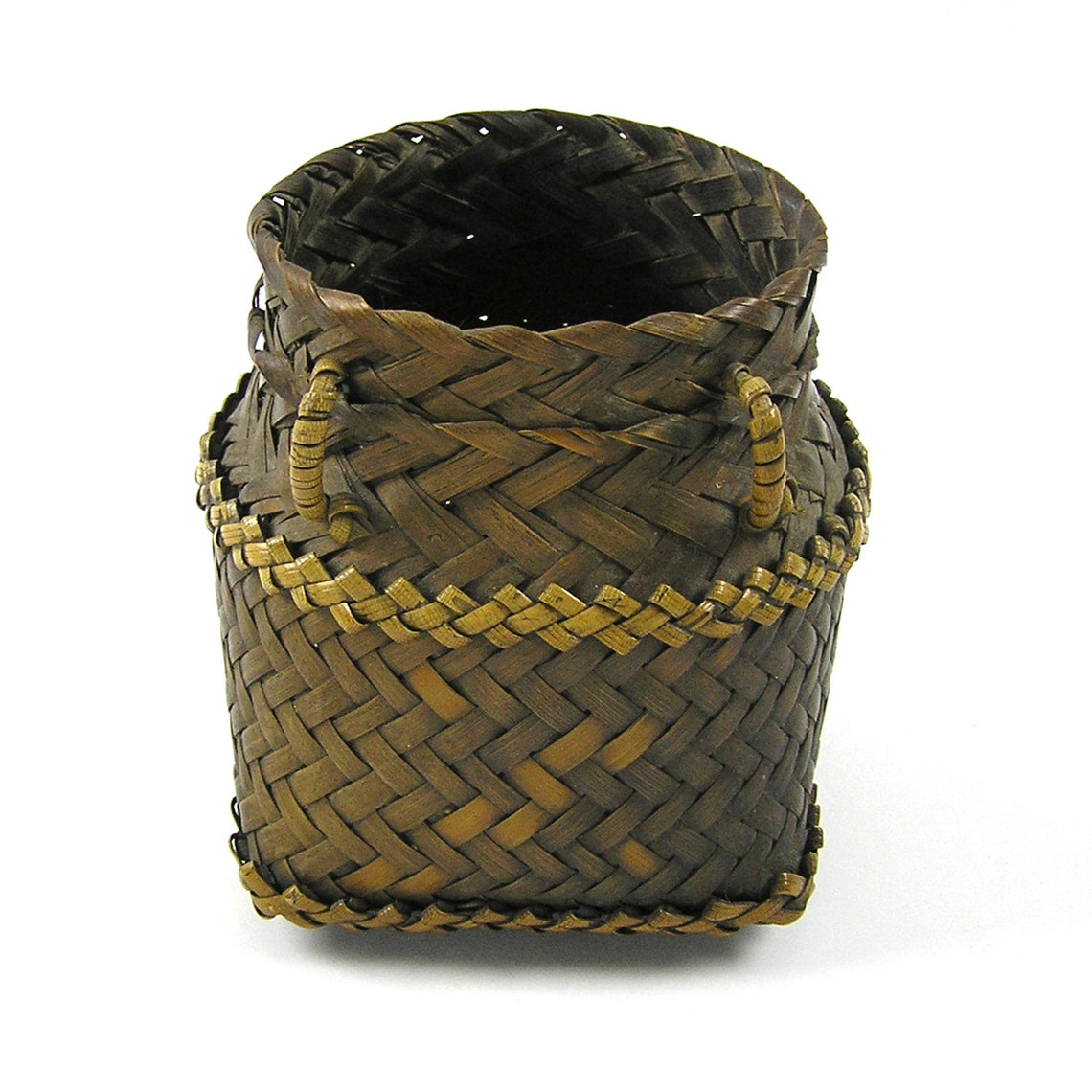 Vintage Basket Woven Rattan Gathering Basket Philippines Etsy