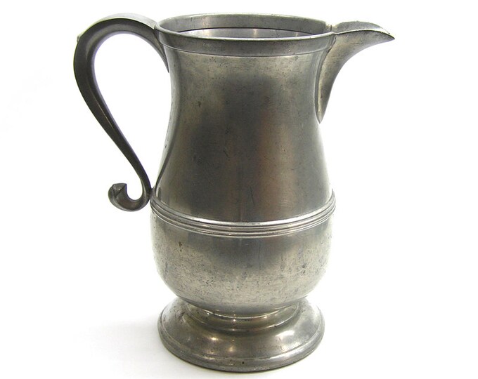 Vintage Insico Pewter Colonial Style Pitcher Etsy