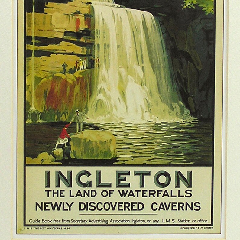 Framed Ingleton Travel Poster: Vintage British Railway Reproduction - Etsy