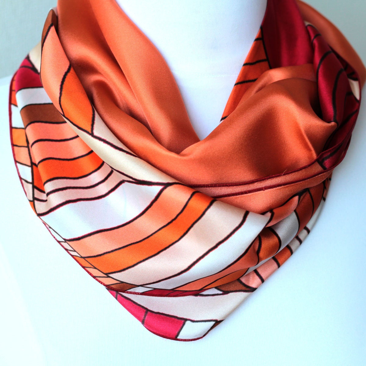 Sciarpa Tubolare In Seta Pura Jasmine Silk - Scaldacollo, Balaclava Leggero Per Sport E Freddo - Foto 6