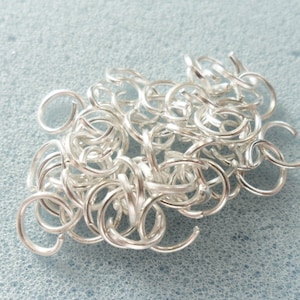 50 jump rings - 8mm extra strong - silver plated - opening jump rings - strong jump rings - 8mm jump ring