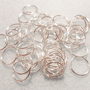 50 jump rings - 10mm - silver plated - opening jump rings - silver plated jump ring - large jump rings