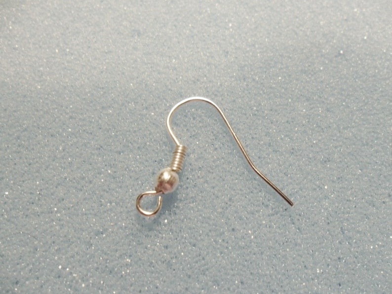 May include: Silver earring hook with a small ball at the top.