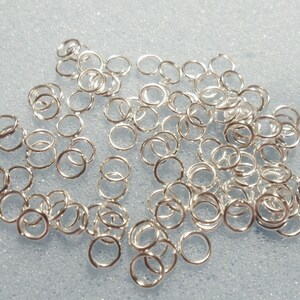 100 jump rings - 5mm - silver plated - opening jump rings