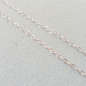 1m silver plated cable chain -  1 yard silver plated chain - 3mm x 2mm cable link chain - silver chain - silver cable chain