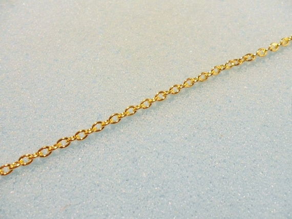 1m gold plated cable chain -  1 yard gold plated chain - 3mm x 2mm cable link chain - gold chain - gold cable chain