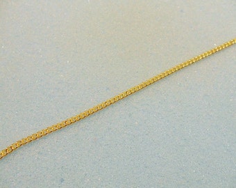 Cadena de eslabones curvos chapada en oro de 1 m - Cadena de eslabones curvos chapada en oro de 1 yarda - Cadena de eslabones curvos de 3 mm x 2 mm - Cadena de oro - Cadena de eslabones curvos de oro