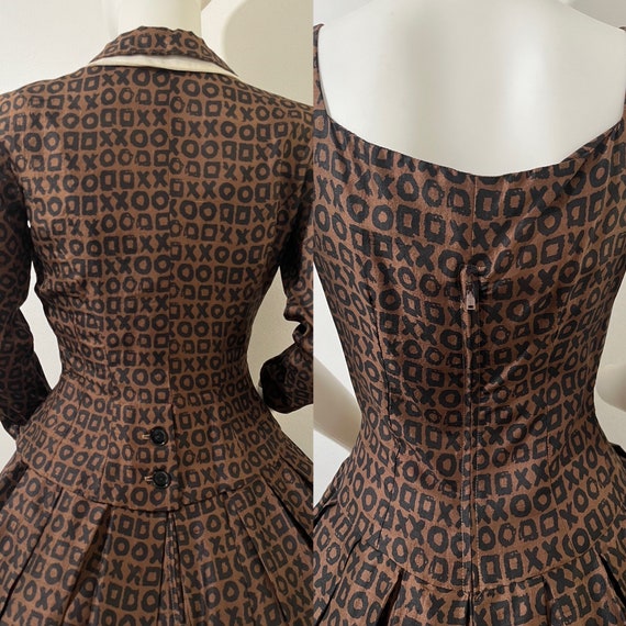 1950s Jonathan Logan XOXO novelty print dress and… - image 7