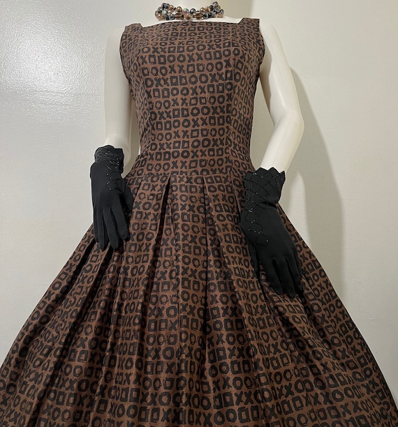 1950s Jonathan Logan XOXO novelty print dress and… - image 5